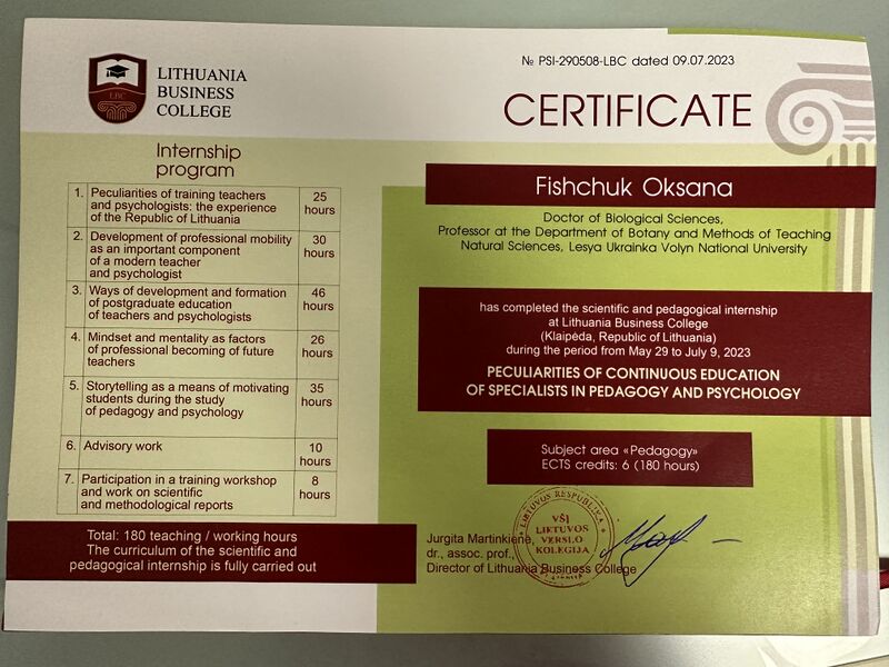 Файл:Фіщук Оксана Сергіївна. Науково-педагогічне стажування на тему «Особливості безперервної освіти фахівців із педагогіки та пси.jpg